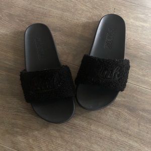 Pink cozy slides